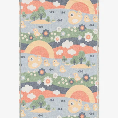 Nordic Nest Ekelund Linneväveri Ankdalen baby blanket 72x105 cm Multi