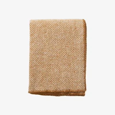 Nordic Nest Domino wool throw Crème caramel