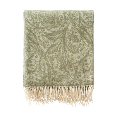 Nordic Nest Klippan Yllefabrik Arcadia throw 130x180 cm Olive