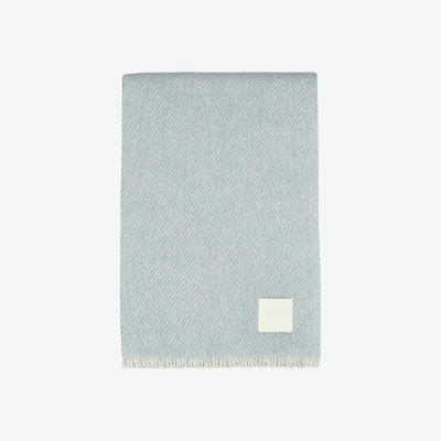 Nordic Nest Scandi Living Row ριγέ μάλλινο ριχτάρι Light blue 120x185 cm