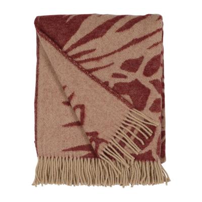Nordic Nest Almedahls Kotteri throw 130x170 cm Wine red-beige