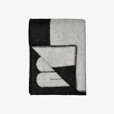 Nordic Nest Swedese Duality plaid 130x180 cm Black-light grey
