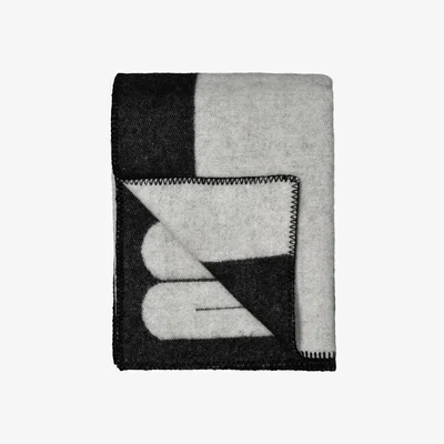 Nordic Nest Swedese Duality plaid 130x180 cm Black-light grey