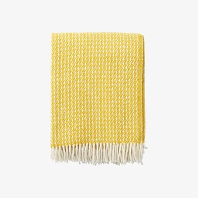 Nordic Nest Line wool throw Yellow