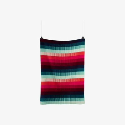 Nordic Nest Røros Tweed Åsmund gradient blanket 135x200 cm Red-turquoise