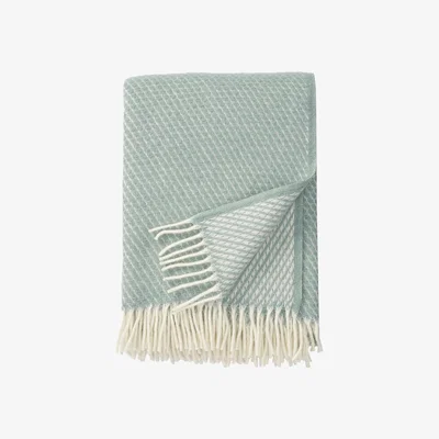 Nordic Nest Velvet wool throw light blue