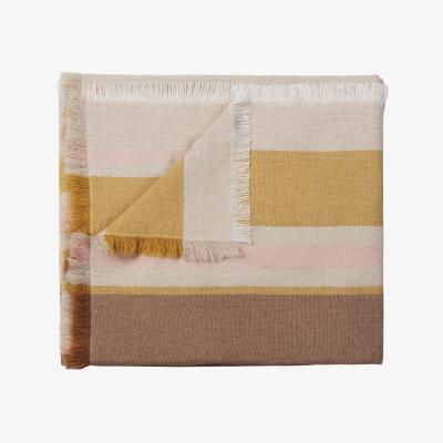 Nordic Nest Sezim wool blanket 130x170 cm Nutty yellow