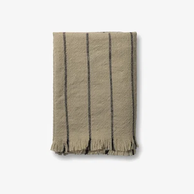 Nordic Nest ferm LIVING Calm wool throw 120x180 cm Camel/Black