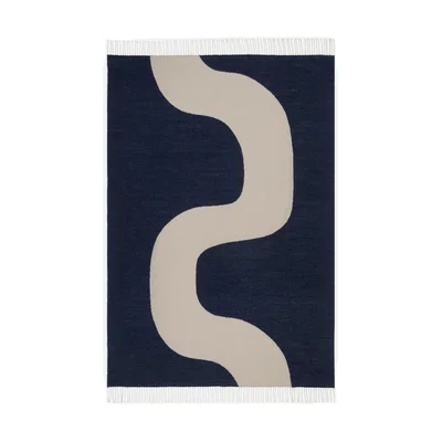 Nordic Nest Marimekko Seireeni throw 130x180 cm Off white-dark blue