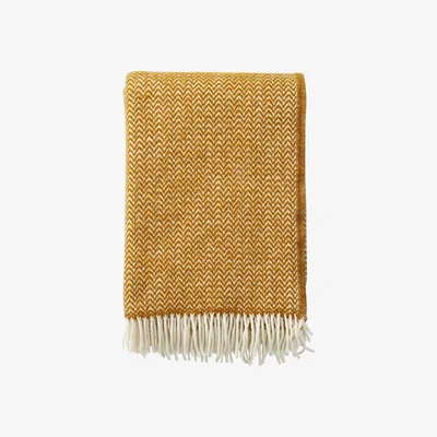 Nordic Nest Chevron wool throw caramel