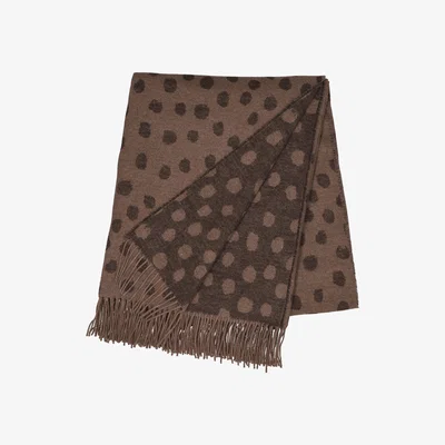 Nordic Nest Scandi Living Droplets cotten throw 130x185 cm Brown