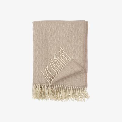 Nordic Nest Tippy wool throw Beige melange