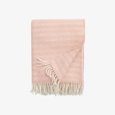 Nordic Nest Summit wool throw 130x200 cm Rose cloud (Pink)
