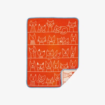 Nordic Nest Moggie children's blanket orange