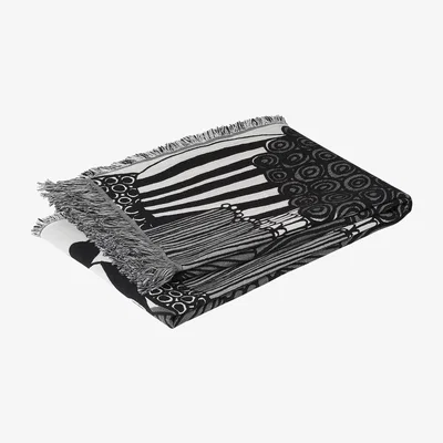 Nordic Nest Siirtolapuutarha blanket 130x180 cm Off white-black