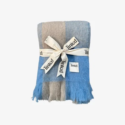 Nordic Nest Tinted Ahlblom wool throw 130x170 cm Beige-blue