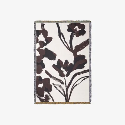 Nordic Nest Ferm Living Cilla tapestry throw 120x170 cm Off-white-Dark grape