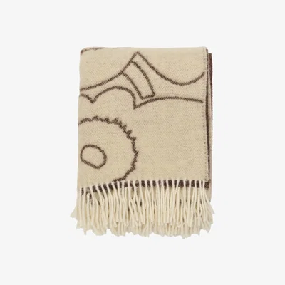 Nordic Nest Marimekko Piirto Unikko throw 130x170 cm Off white-mole