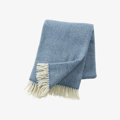 Nordic Nest Pulse wool throw china blue (blue)