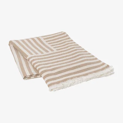 Nordic Nest Frankie cotton throw 130x180 cm golden brown