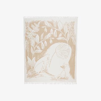 Nordic Nest Moomin Arabia Moomin cotton throw 130x170 cm Beige