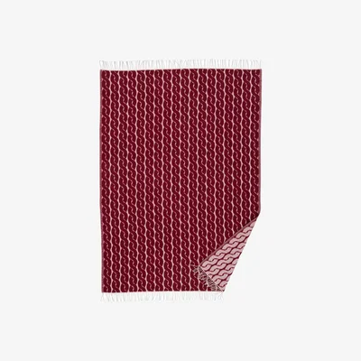 Nordic Nest Klippan Yllefabrik Knit wool throw 130x200 cm Burgundy