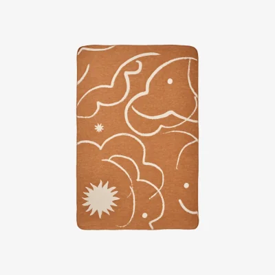 Nordic Nest Ferm Living Skye blanket Sienna-parchment 80x120 cm