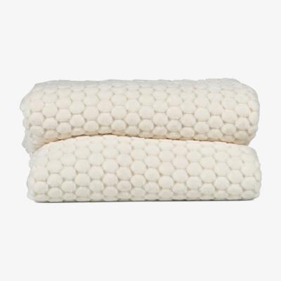 Nordic Nest Sagaform Maja fleece throw White