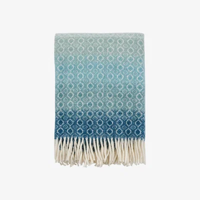 Nordic Nest Havanna wool throw aqua multi