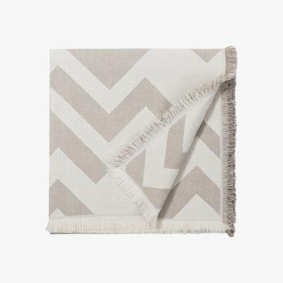 Nordic Nest Florens cotton blanket Greige (beige)