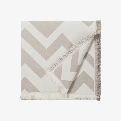 Nordic Nest Florens cotton blanket Greige (beige)
