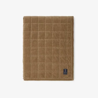 Nordic Nest Lexington Cotton Velvet quilted bedspread 240x260 cm Walnut
