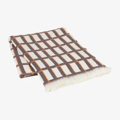 Nordic Nest Isa cotton throw 130x180 cm Meerkat-decadent chocolate
