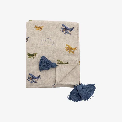 Nordic Nest Bloomingville Plain fleece blanket 130x160 cm Nature