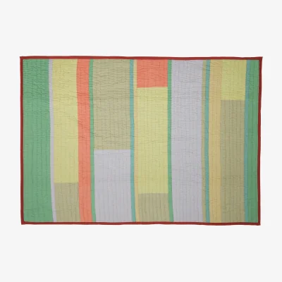 Nordic Nest Hübsch Pavilion throw blanket Coral-multicolour 140x200 cm