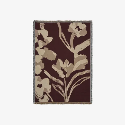 Nordic Nest Ferm Living Cilla throw blanket Dark pecan 120x170 cm