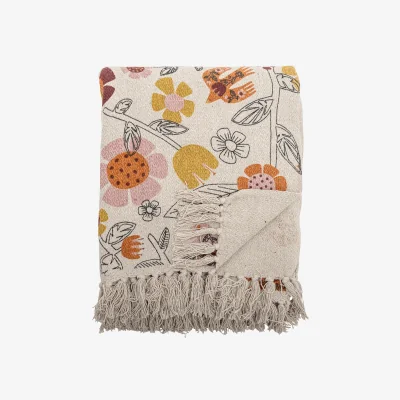 Nordic Nest Bloomingville Vivielle throw blanket Multi 160x130 cm