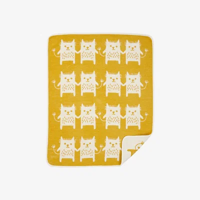 Nordic Nest Little me chenille blanket yellow