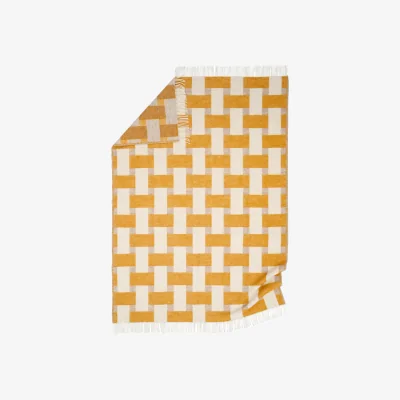 Nordic Nest Classic Collection Weave throw 130x180 cm Yellow