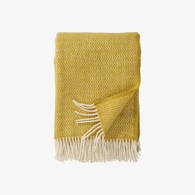 Nordic Nest Klippan Yllefabrik Sorbet wool throw 130x200 cm Banana