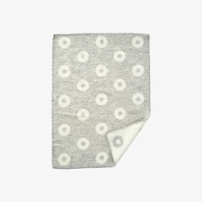 Nordic Nest Rings baby blanket wool light grey
