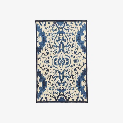 OKA OKA, Nesbitt Throw - Blue, Throws, Cotton, Geometric/Patterned