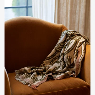 OKA OKA, Muhibbi Throw - Olive, Throw