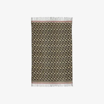 OKA OKA, Tableau Throw - Graphite, Throws, Silk/Wool, Checked