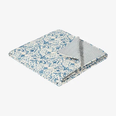 OKA OKA, Nassau Quilt - Pale Blue, Quilts, Cotton, Floral