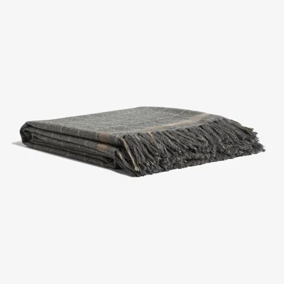 OKA OKA, Clyde Throw - Charcoal, Throws, Wool, Checked