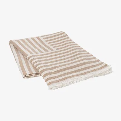 Olivia's Broste Copenhagen Frankie Blanket Golden Brown | Outlet