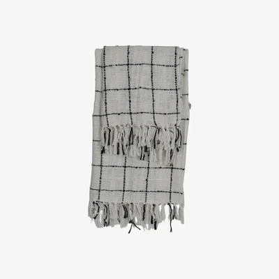 Olivia's Libra Windowpane Cotton Throw
