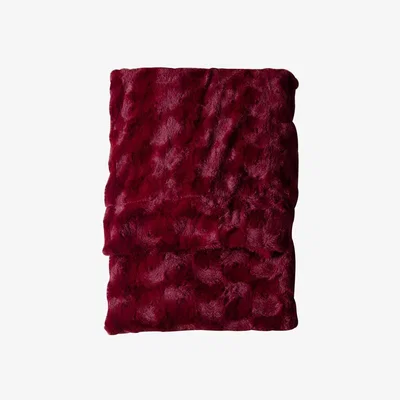 Olivia's Gallery Direct Stellan Fur Throw / Claret
