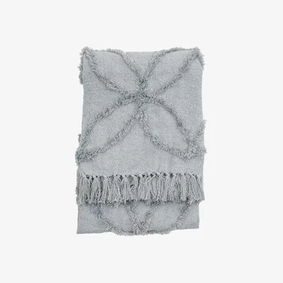 Olivia's Gallery Interiors Charna Tufted Throw Grey